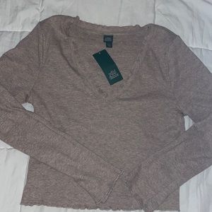 Tan Long Sleeve Wild Fable Shirt new with tags